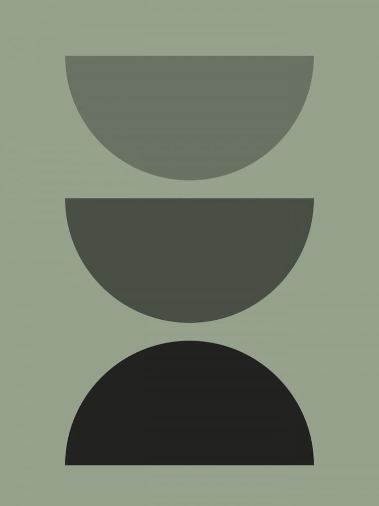 Green Abstract Shapes by Jolly and Dash — canvas wall art
