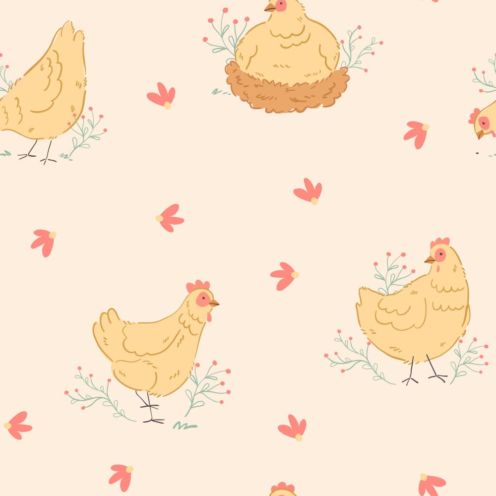 Whimsical Farm Hens by Weronika Gross — canvas wall art