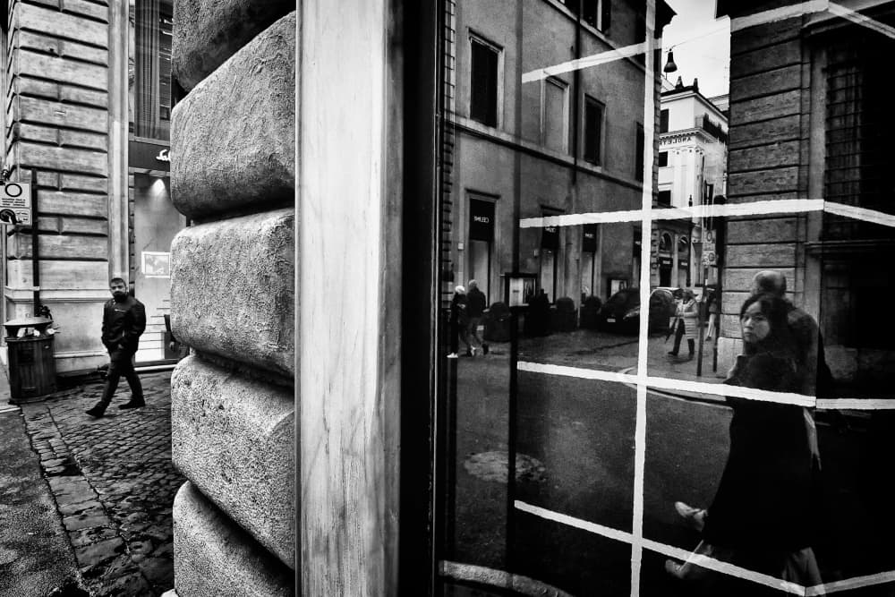 Urban Street Reflection by Antonio Grambone — canvas wall art
