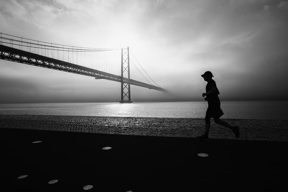 Misty Bridge Runner by Olavo Azevedo — canvas wall art