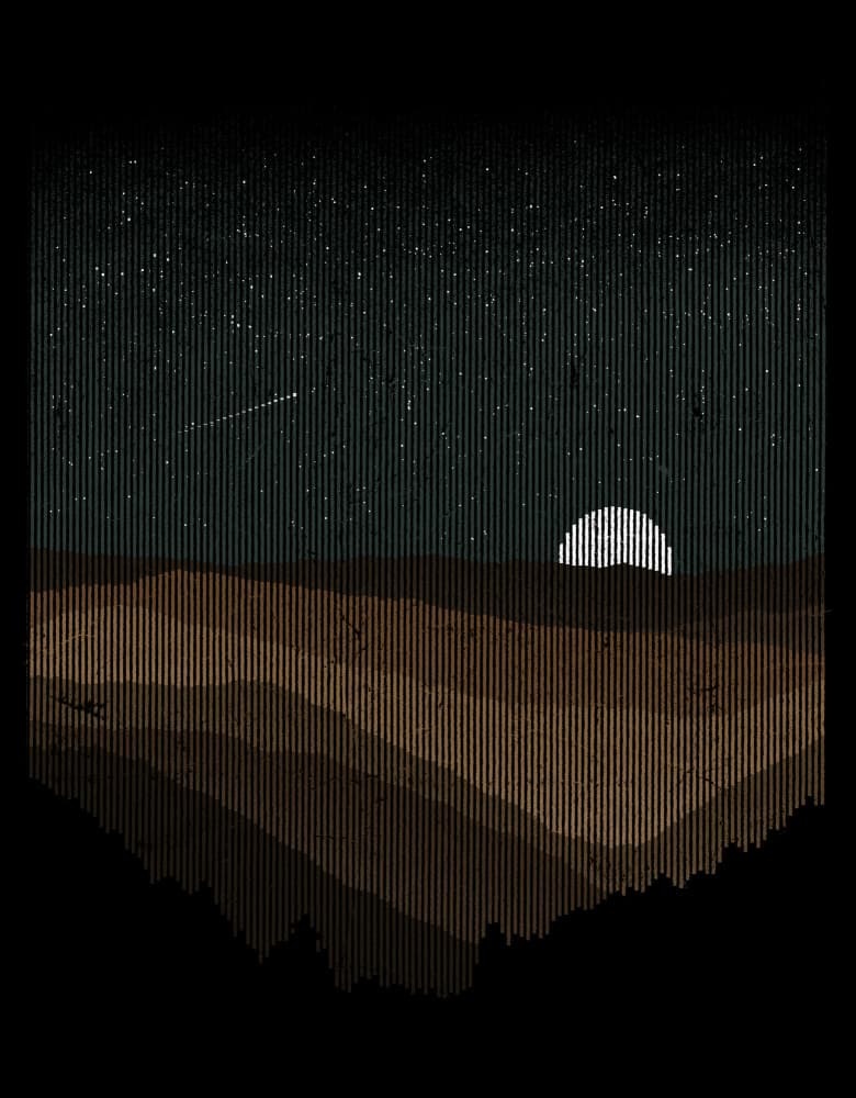 Mountain Moonrise Sky by Florent Bodart — canvas wall art