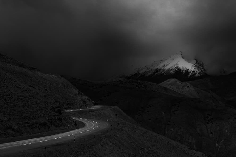 Dramatic Mountain Road by Jassi Oberai — canvas wall art