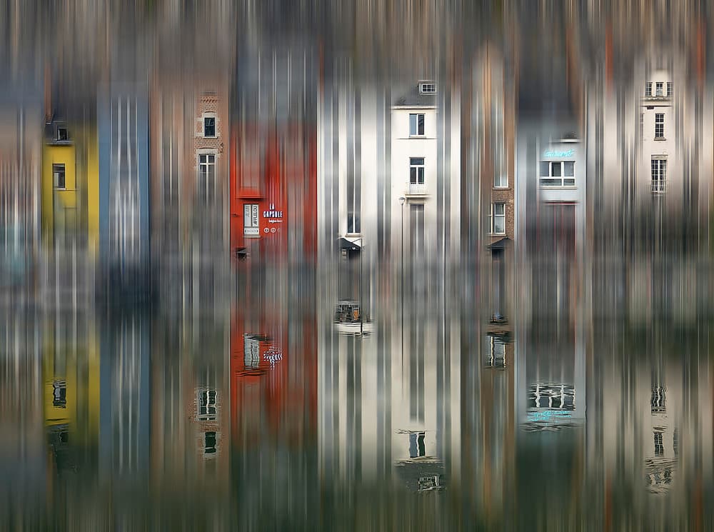 Vibrant Vertical City by Adolfo Urrutia — canvas wall art