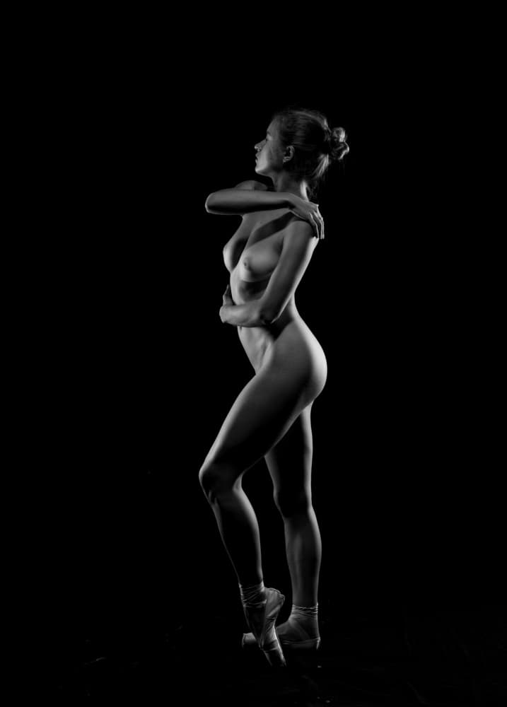 Elegant Ballet Nude by Tran Van Truong — canvas wall art