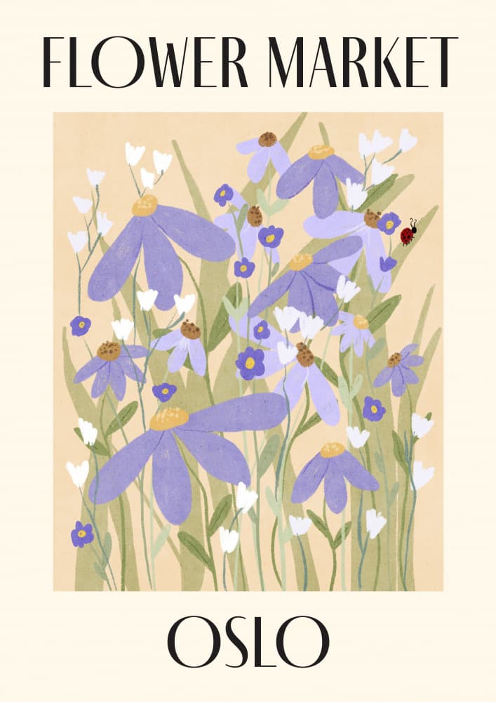 Oslo Flower Market by Dirkie Nell — canvas wall art