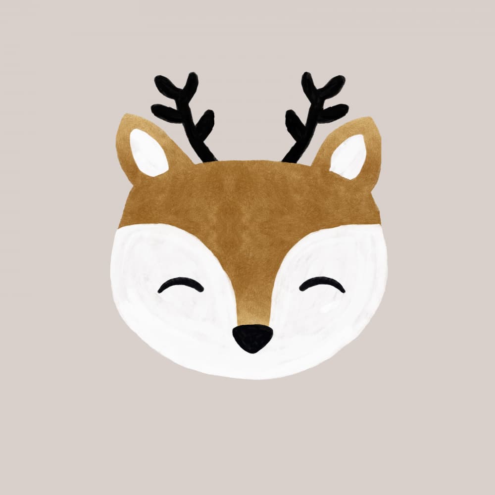 Cute Woodland Fawn by Orara Studio — canvas wall art