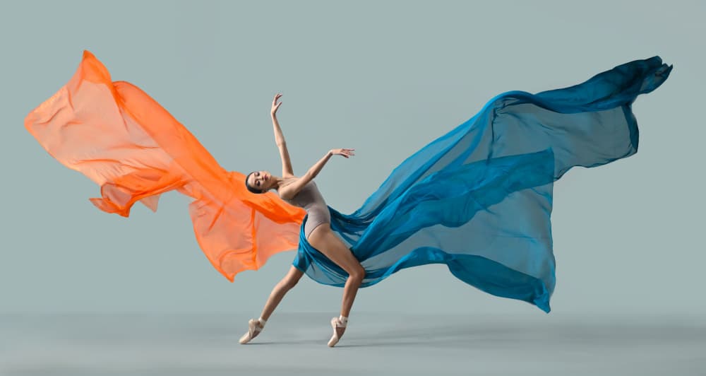 Ballet Of Vibrant Fabric by Rawisyah Aditya — canvas wall art
