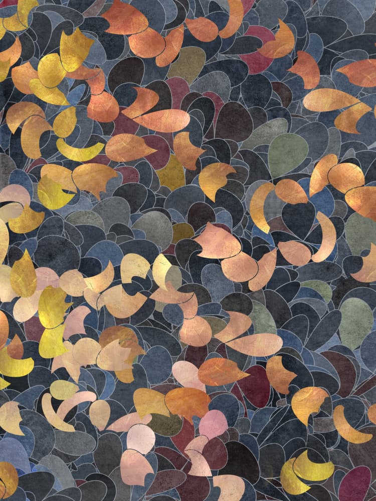 Metallic Autumn Leaves by Angelo Cerantola — canvas wall art