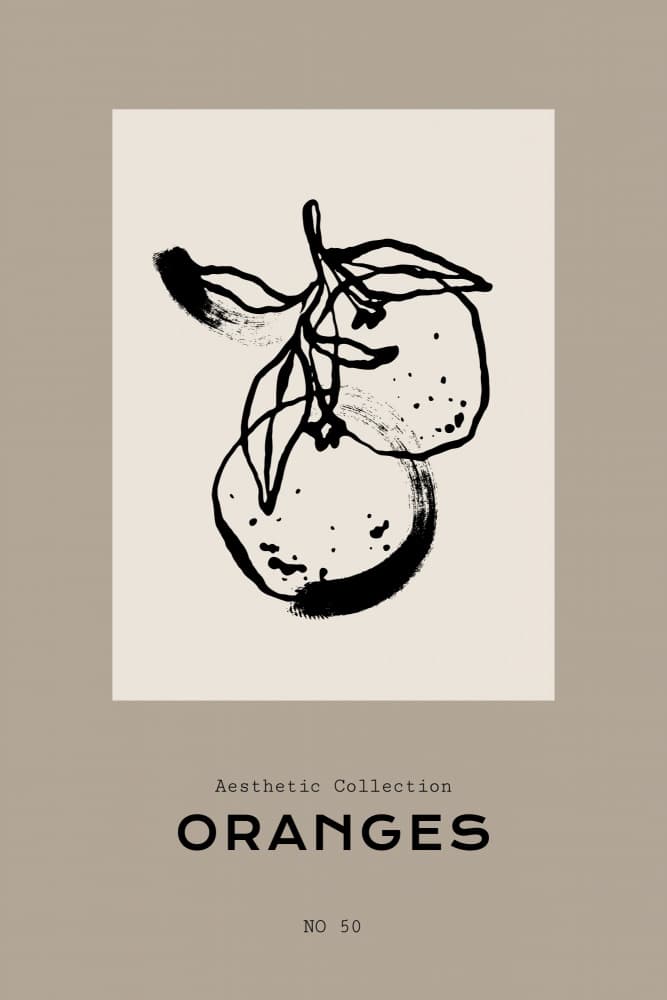 Aestheticcollection(oranges) by Treechild — canvas wall art