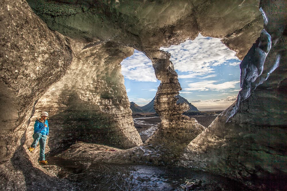 Ice Cave Explorer by Peter Svoboda MQEP — canvas wall art