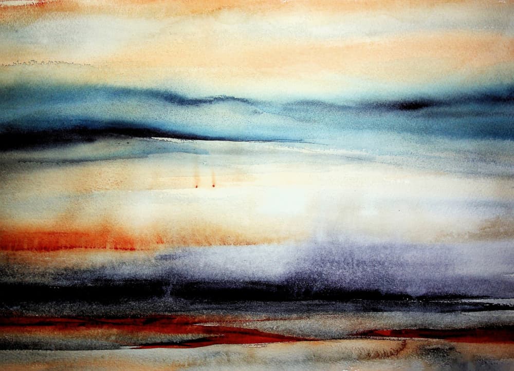 Abstract Horizon Glow by RodMacIver — canvas wall art