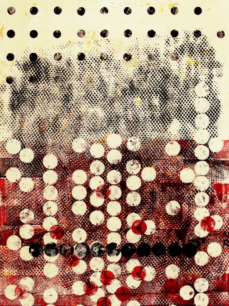 Textured Abstract Dots by Petr Strnad — canvas wall art