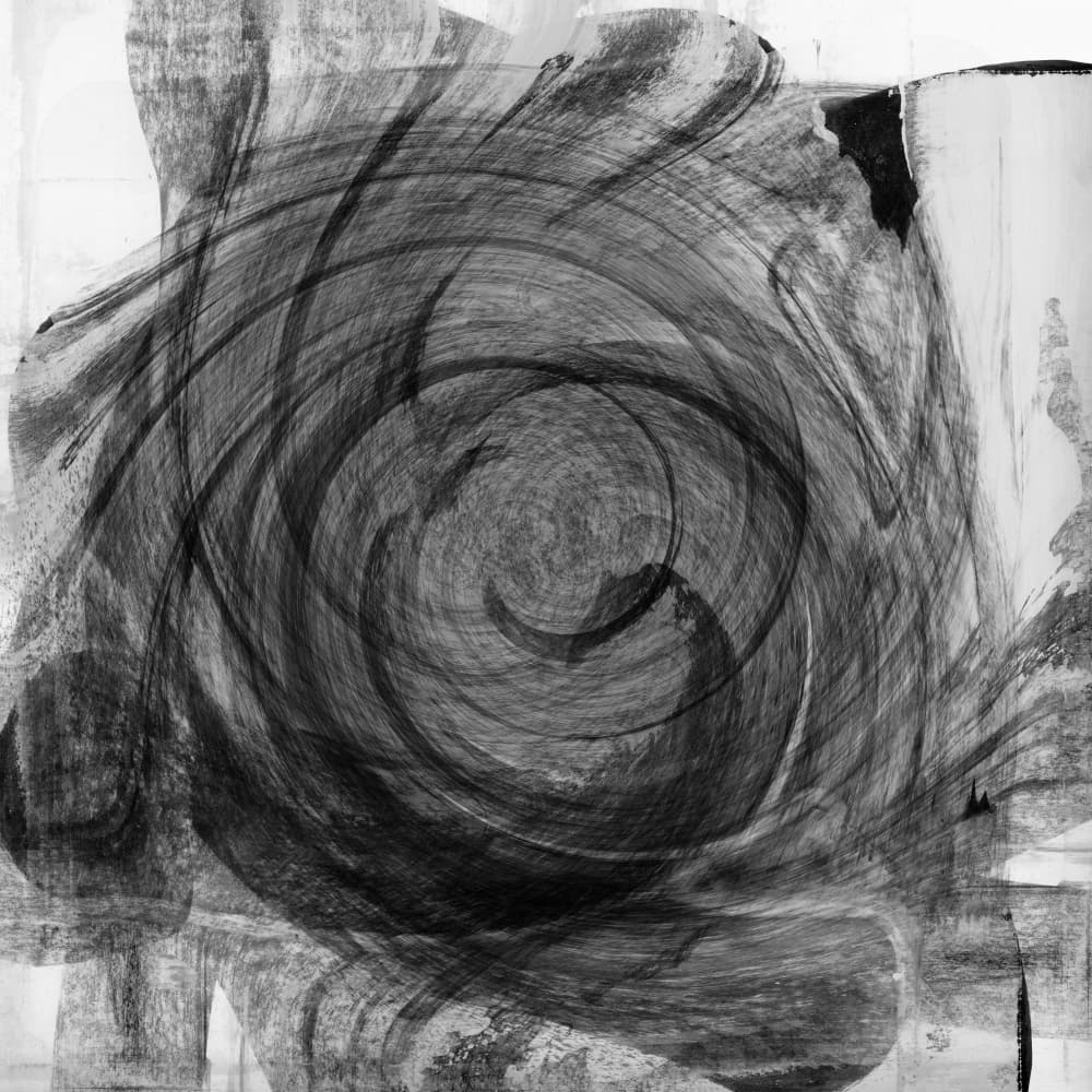 Abstract Ink Vortex by cartissi — canvas wall art