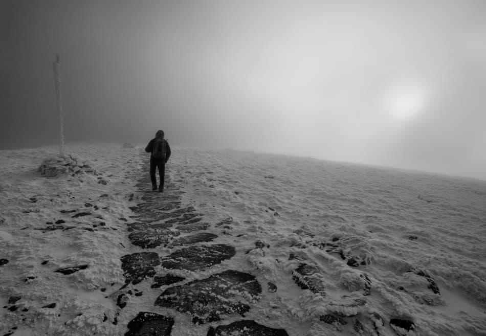 Winter Mountain Journey by Przemyslaw Kruk — canvas wall art