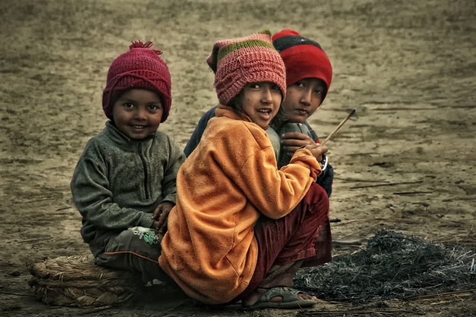 Cozy Winter Children by Yvette Depaepe — canvas wall art