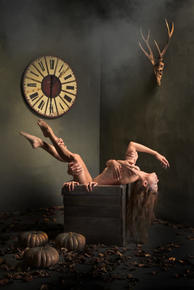 Gothic Human Clock by Rawisyah Aditya — canvas wall art