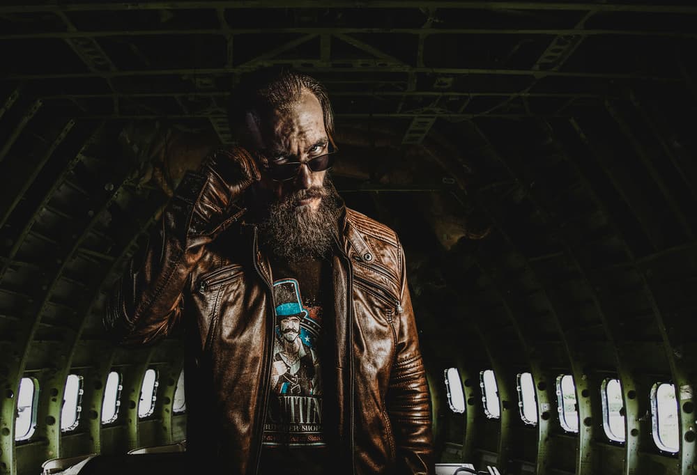 Rebel in Old Plane by gNo — canvas wall art