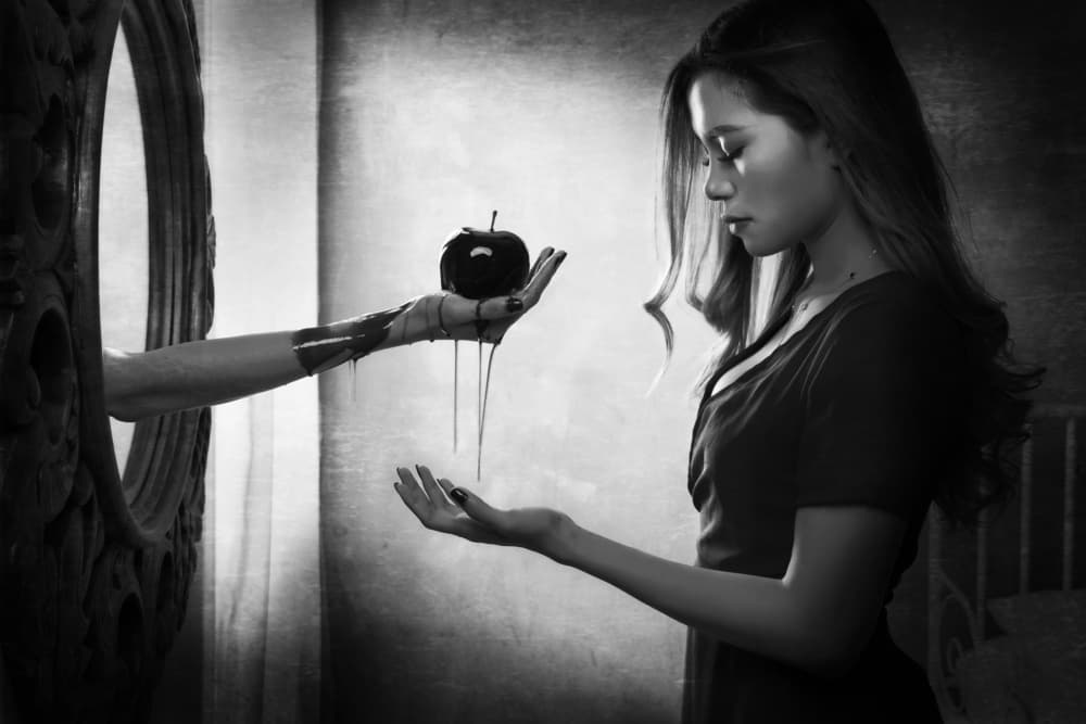 Dark Fairy Tale Apple by Sebastian Kisworo — canvas wall art