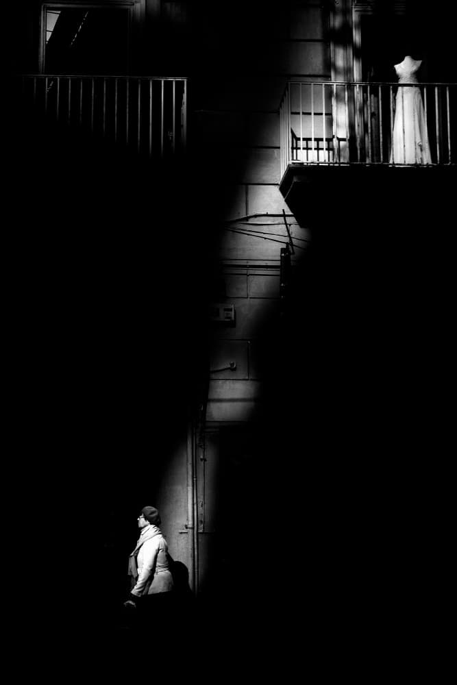 Woman In Urban Shadow by Antonio Grambone — canvas wall art
