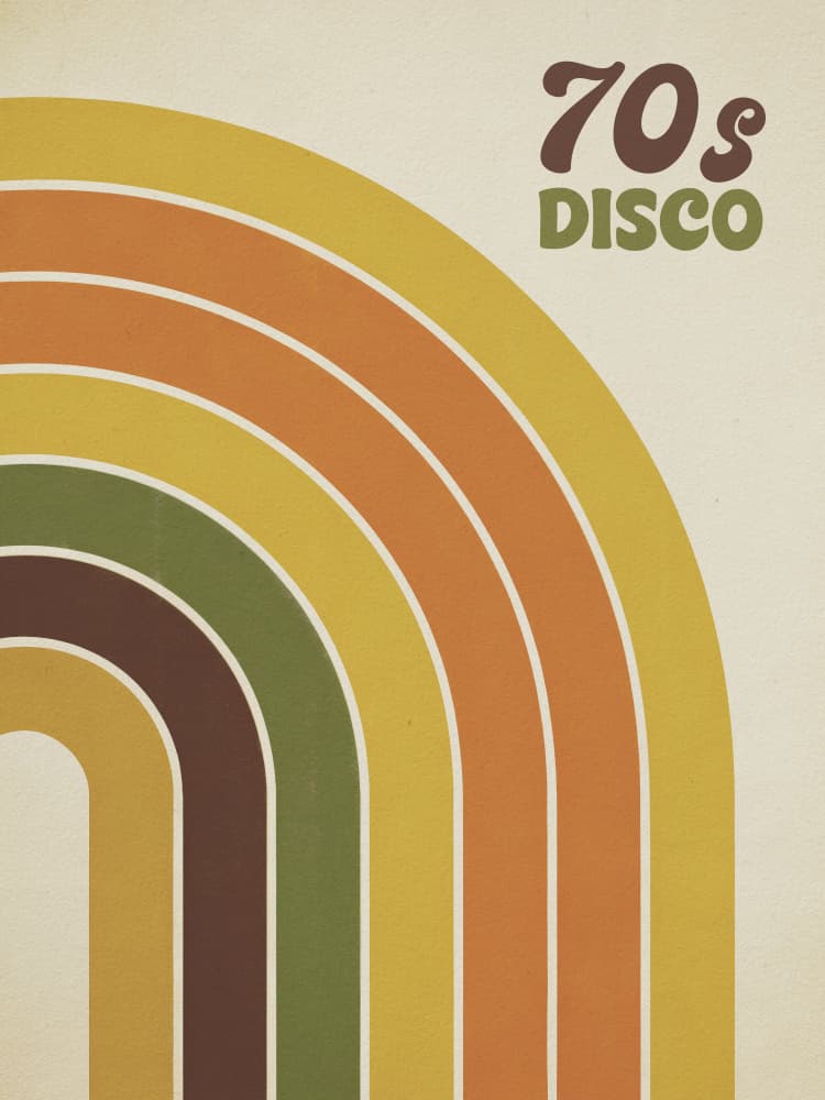 Groovy 70s Disco by Andreas Magnusson — canvas wall art