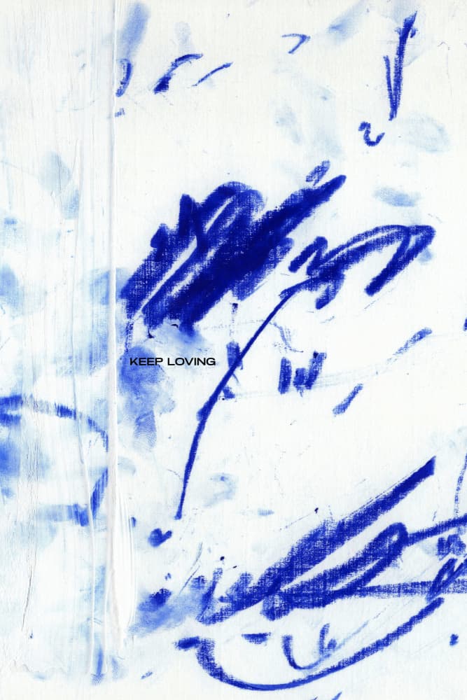 Blue Whispers With Keep Loving by uplusmestudio — canvas wall art