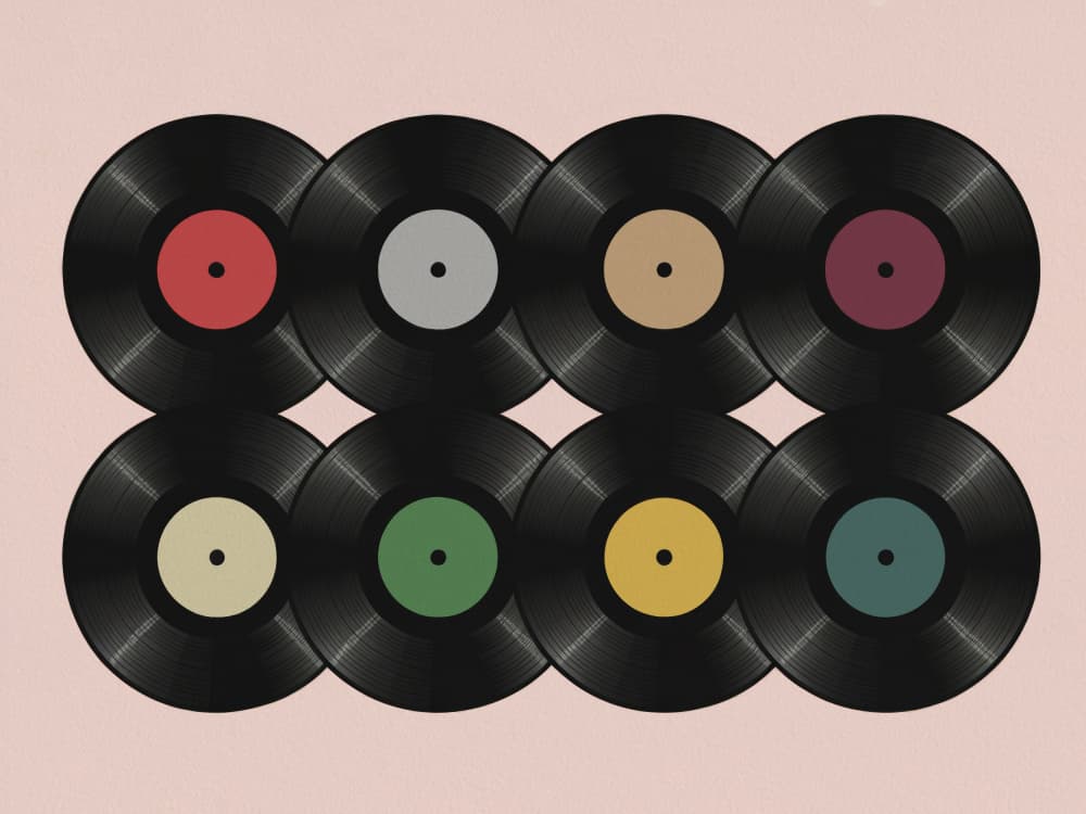 Colorful Vinyl Collection by Andreas Magnusson — canvas wall art