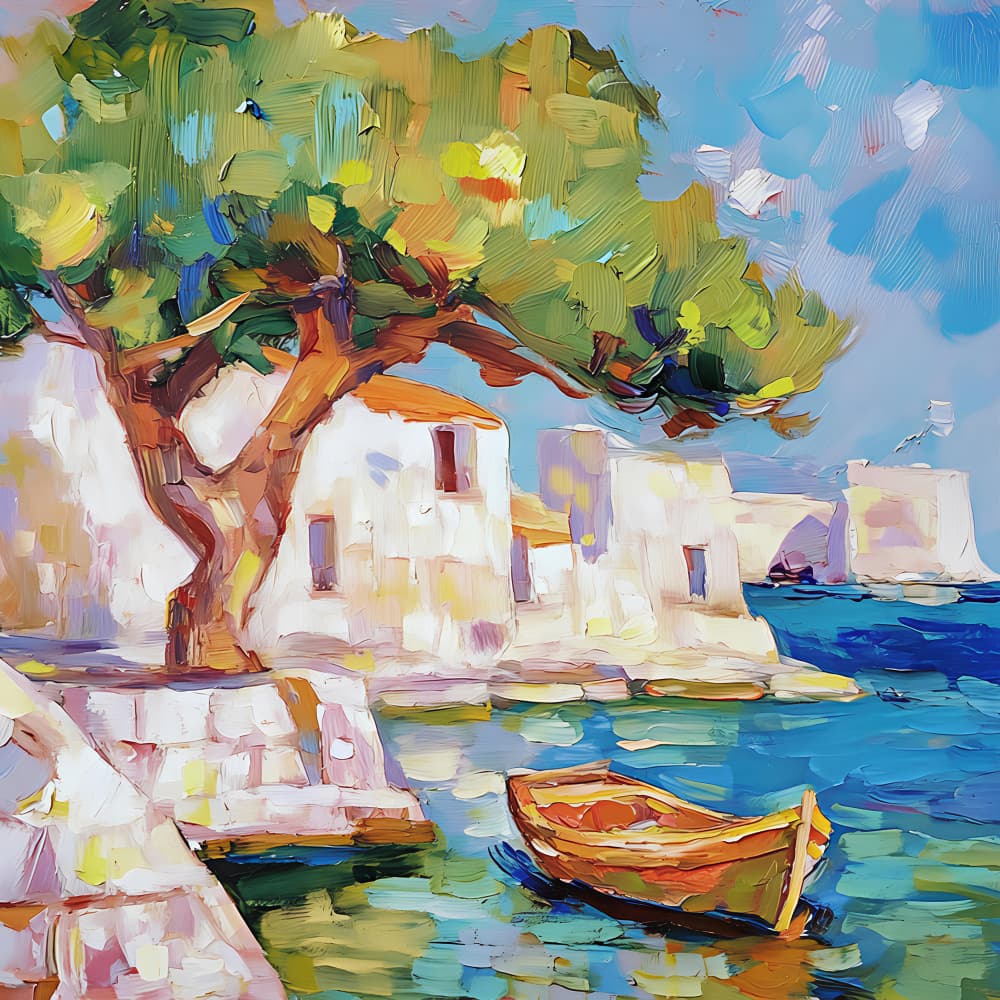 Boat By the Sea by Avanesova Elena — canvas wall art