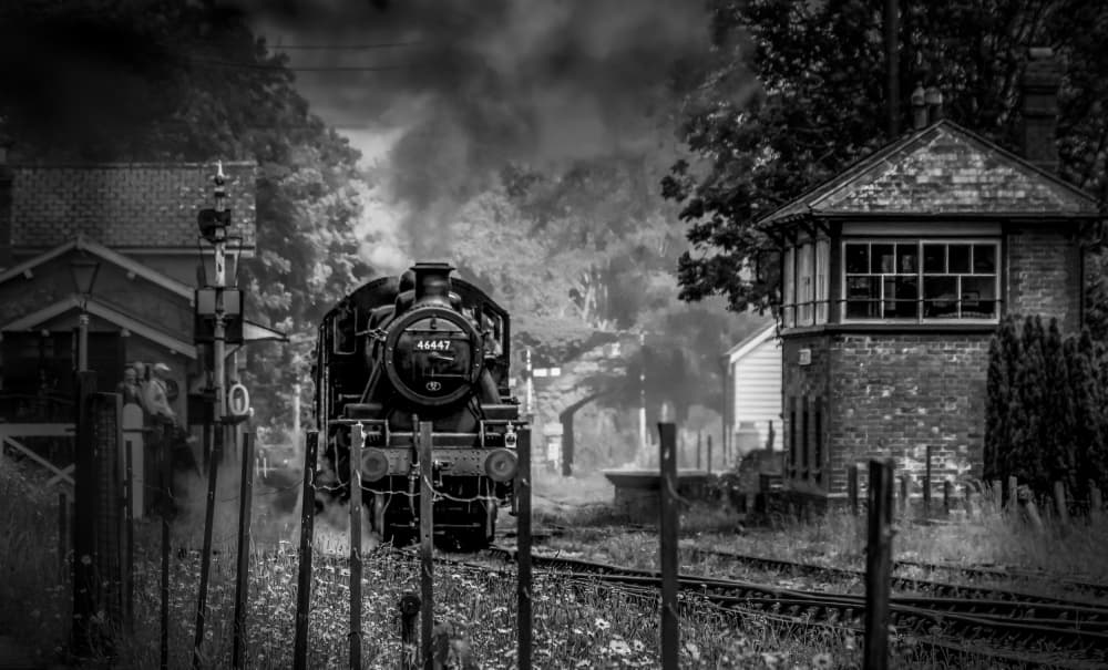 Vintage Steam Train by Lee Kershaw — canvas wall art