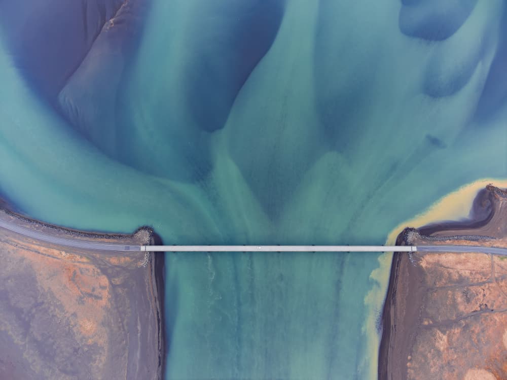 Braided River Bridge by Jure Kravanja — canvas wall art