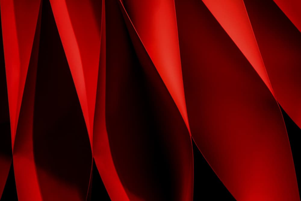 Elegant Red Curves by Gilbert Claes — canvas wall art