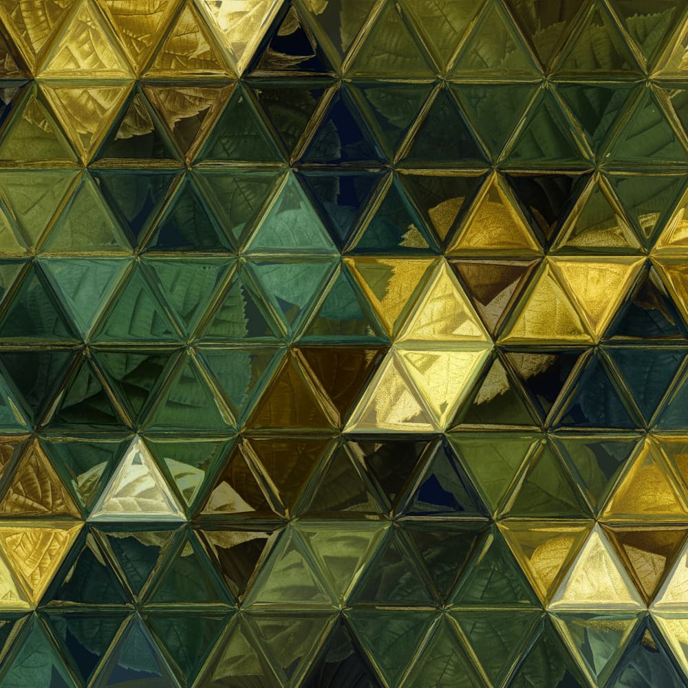 Geometric Forest Shimmer by Justyna Jaszke — canvas wall art