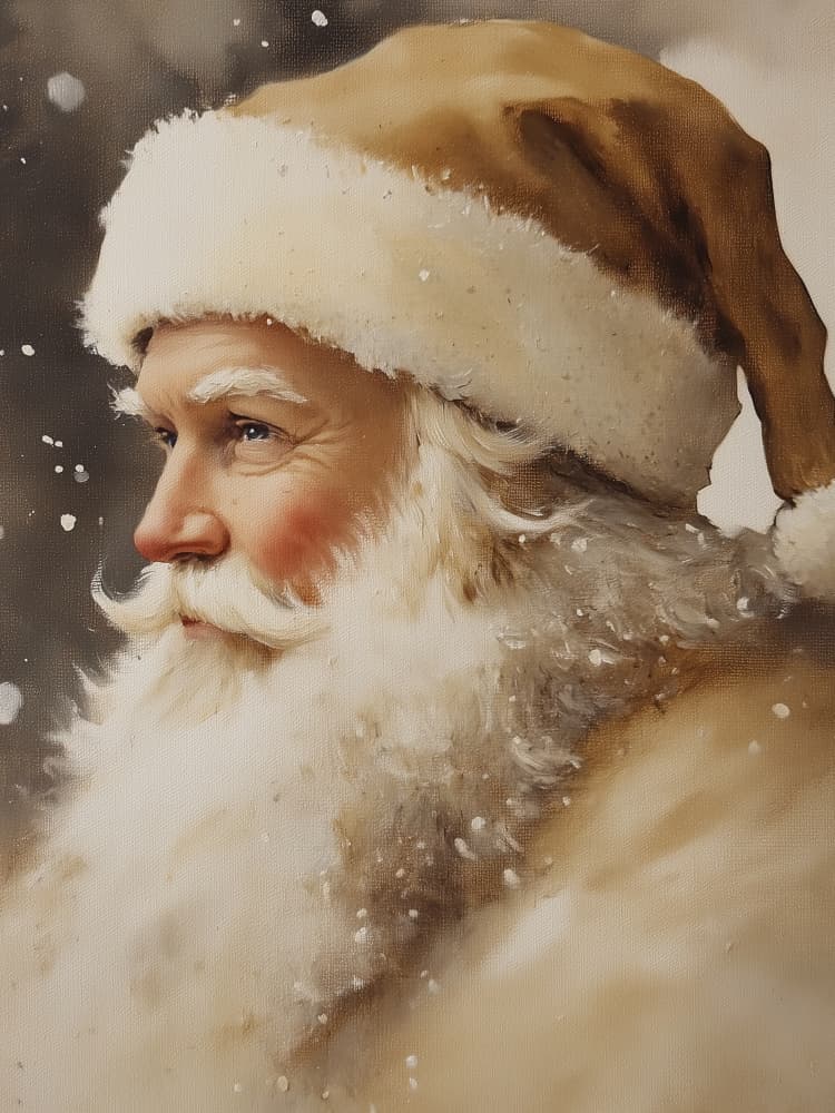 Jolly Winter Santa by Jolly and Dash — canvas wall art