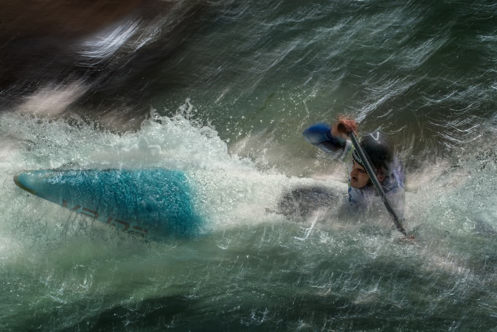 Intense Kayaking Rush by Milan Malovrh — canvas wall art