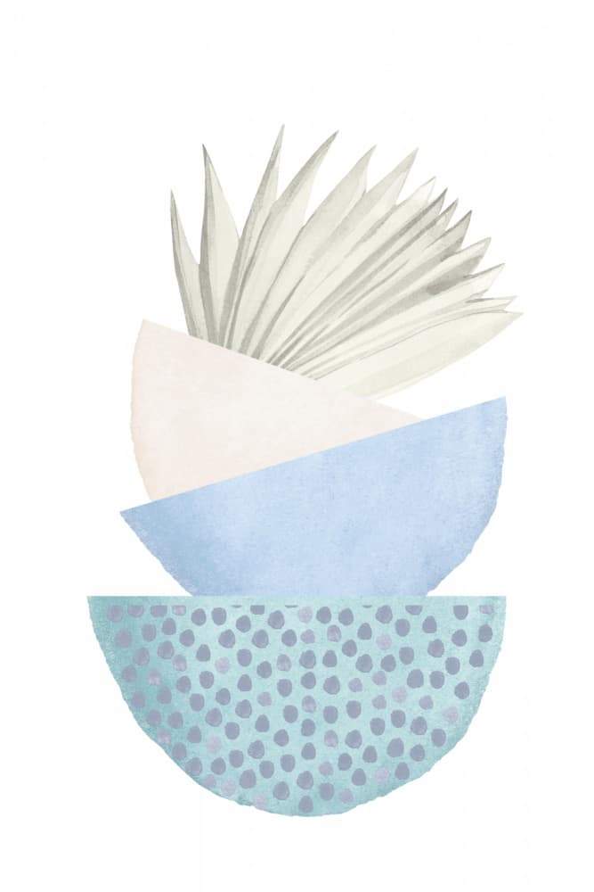 Serene Stacked Botanicals by Sally Ann Moss — canvas wall art