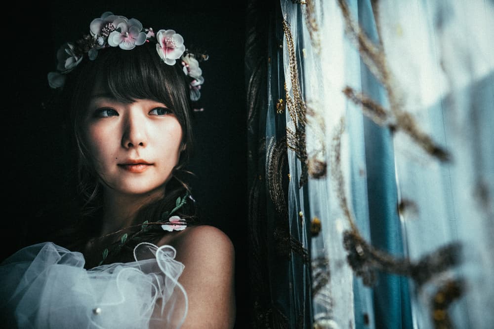 Ethereal Floral Portrait by Nobu Ishijima — canvas wall art
