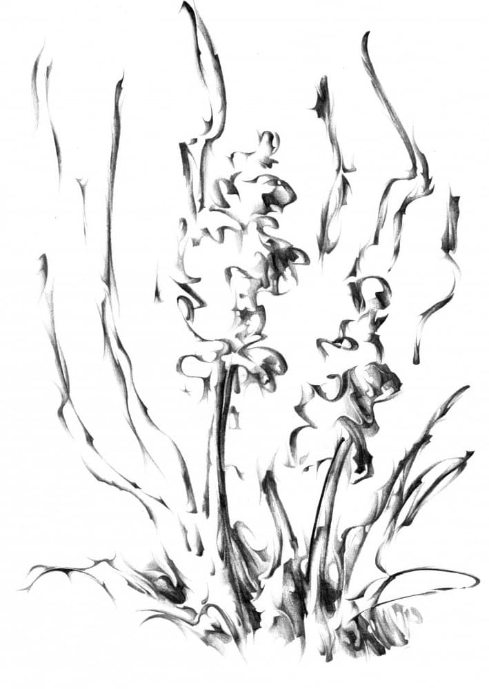 Monochrome Floral Grace by Kulik — canvas wall art