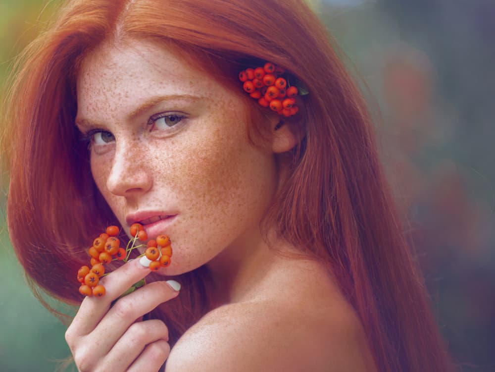 Vibrant Redhead Nature Portrait by Tanya Markova — canvas wall art