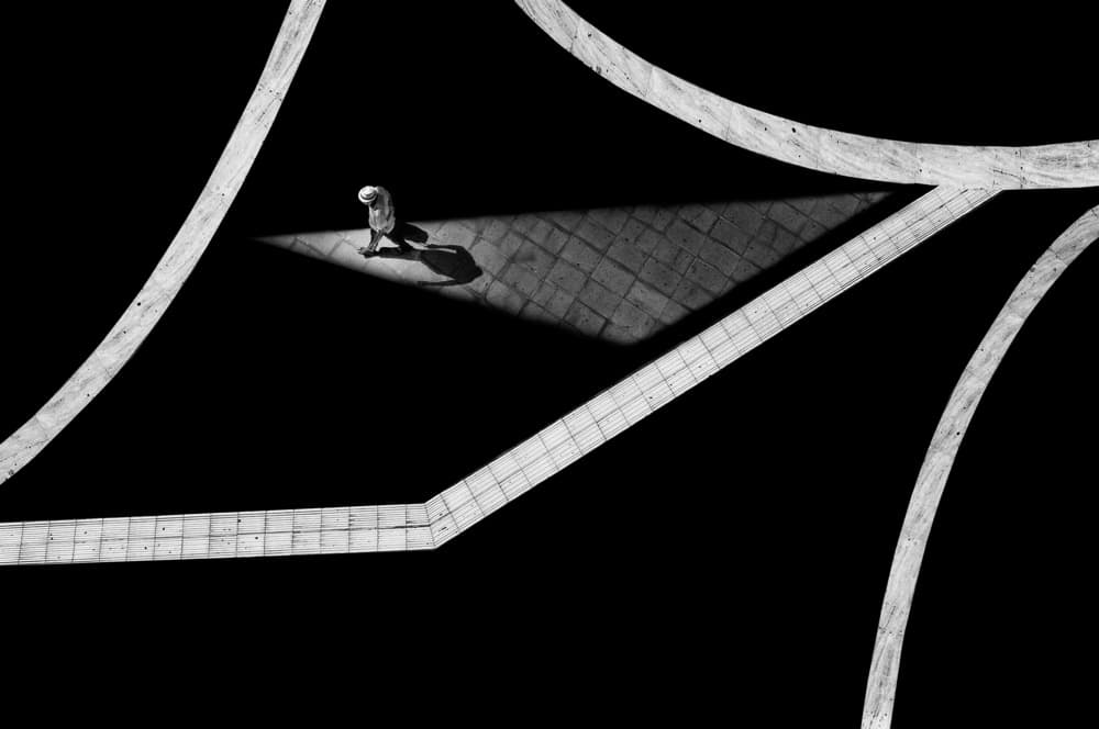Lone Walker Shadow by Antonio Grambone — canvas wall art