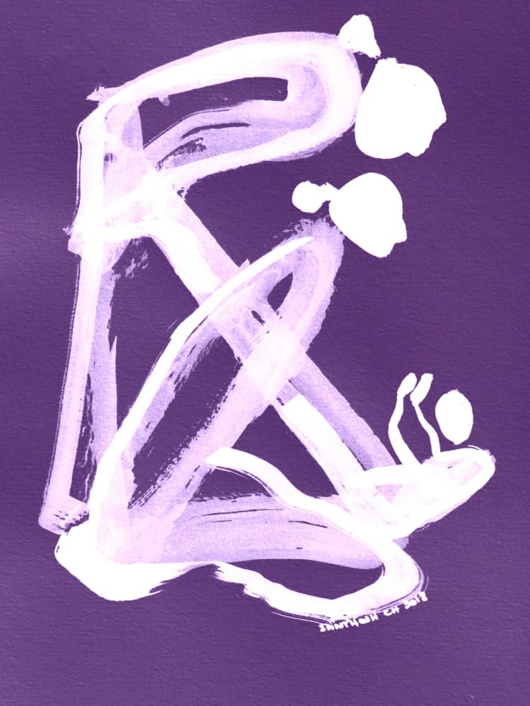 Fluid Purple Embrace by Santhosh ch — canvas wall art
