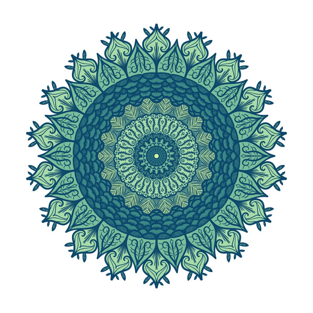 Intricate Teal Mandala Pattern by Marika Barsrsind β canvas wall art