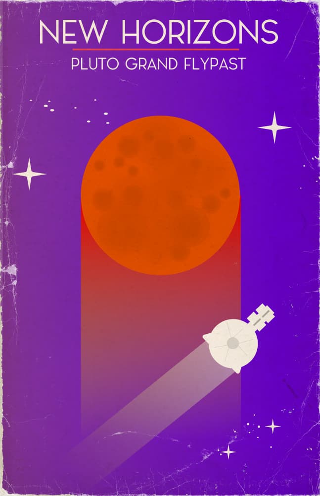 New Horizons Pluto Flypast by Nicholas — canvas wall art