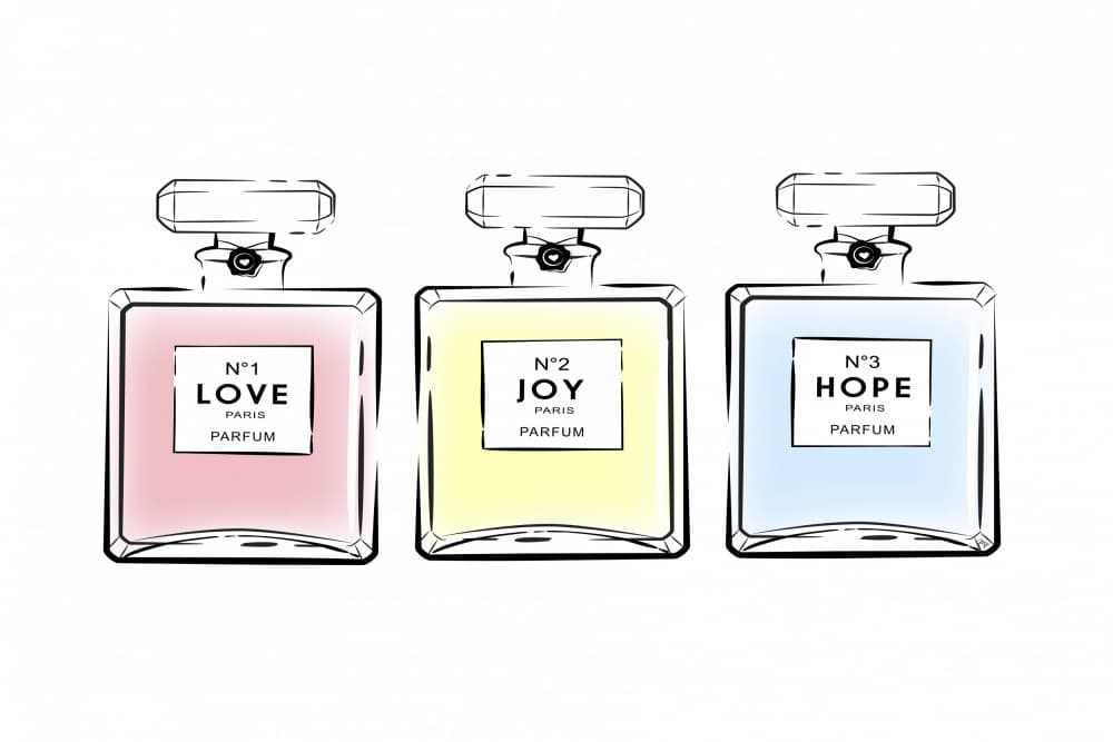 Love Joy Hope Perfumes by Martina — canvas wall art