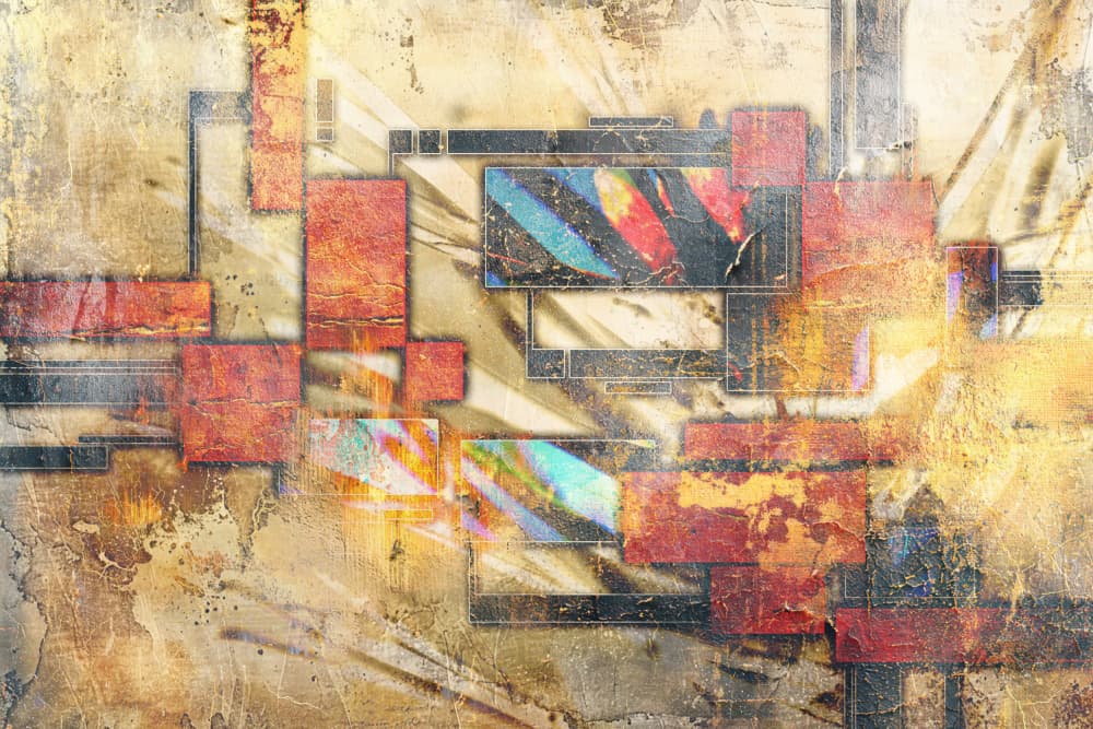 Urban Grunge Geometry by Rafal Kulik — canvas wall art