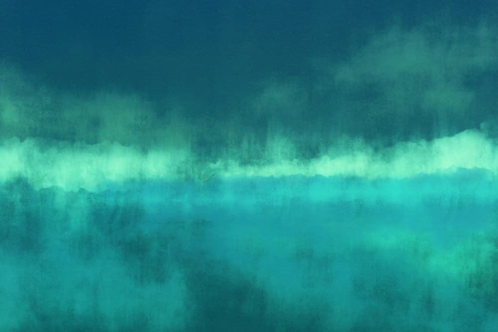Misty Teal Horizon by Dina Dankers — canvas wall art