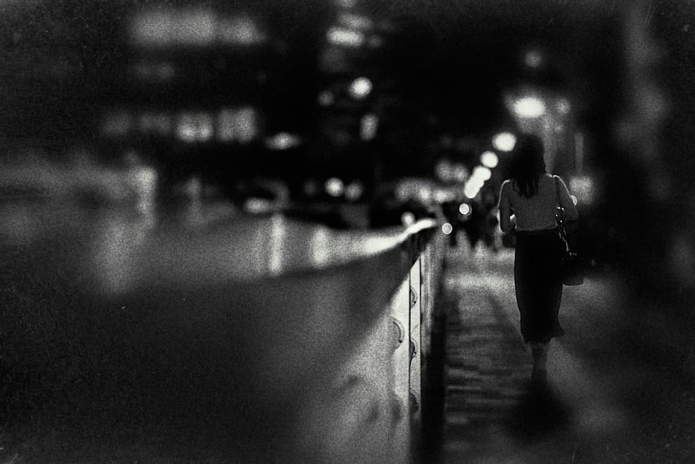 Solitary City Night by Teruhiko Tsuchida — canvas wall art