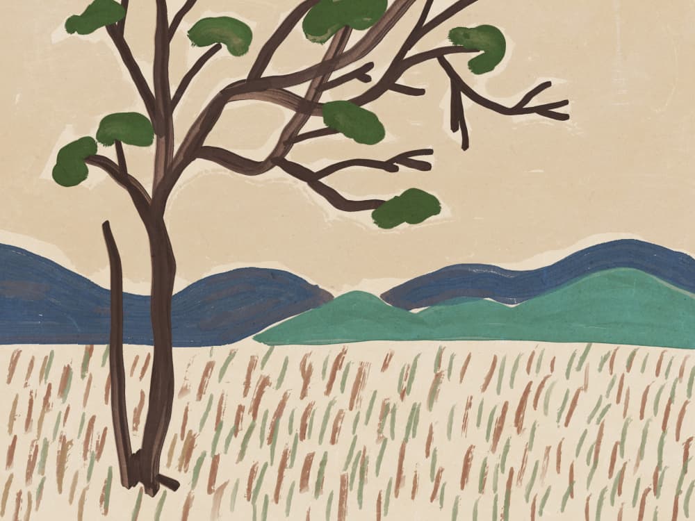 Lone Tree Landscape by Little Dean — canvas wall art