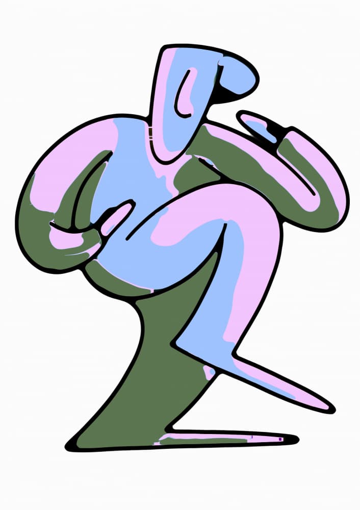Abstract Contemplative Figure by Will Da Costa — canvas wall art
