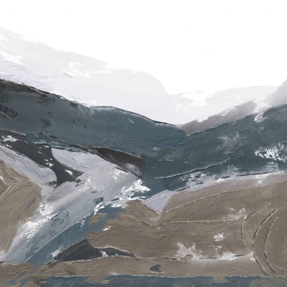 Abstract Mountain Valley by Josie George — canvas wall art
