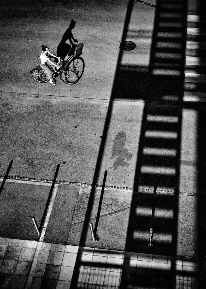 Urban Shadows Bicycle by Aleš Klabus — canvas wall art