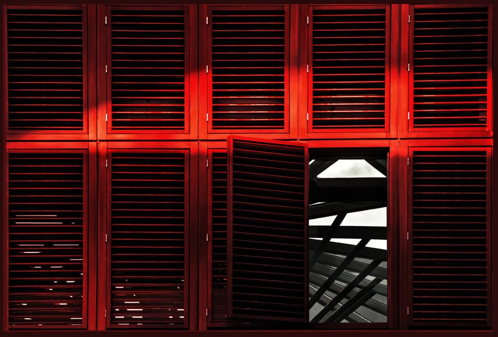 Open Red Window by Gilbert Claes — canvas wall art